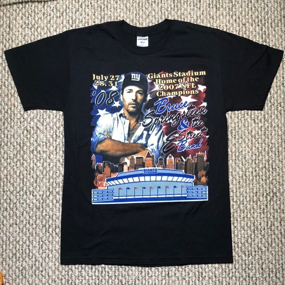 Vintage 2008 Bruce Springsteen & E Street Band Giants Stadium Tee | 2-Sided | M